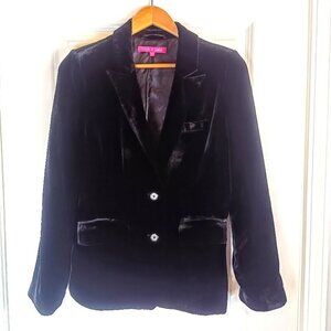 Norwegian Boutique Anouska Todo O Nada Black Velvet Silk Blazer